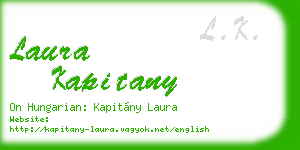 laura kapitany business card