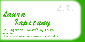 laura kapitany business card